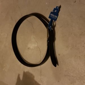 Black leather belt